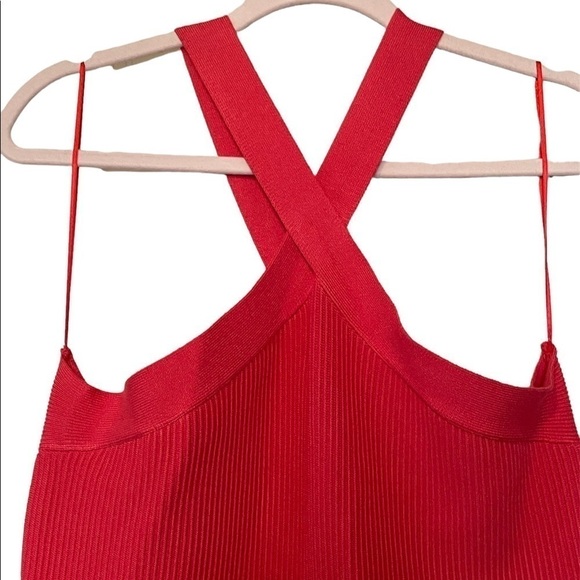 NEW House of Harlow 1960 Sculpt Knit Criss Cross Dress - Watermelon - Picture 10 of 12